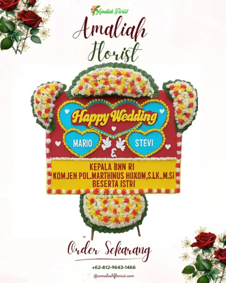 Papan Bunga Pernikahan Marga Punduh